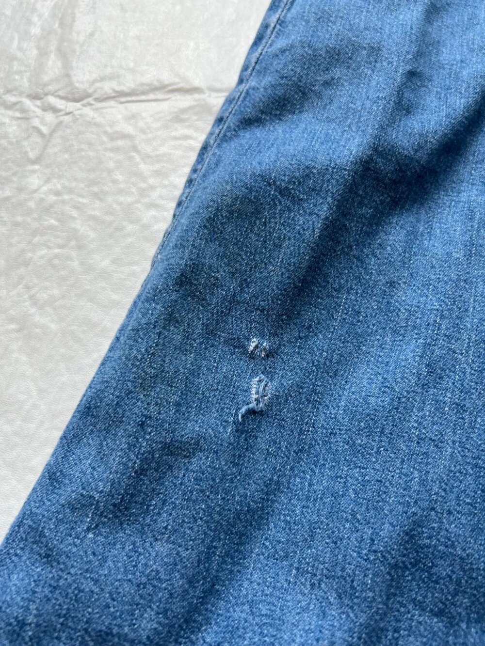 y2k denim dress Large Peace by Piece sleeveless button front collared jean 2000s - Picture 8 of 9